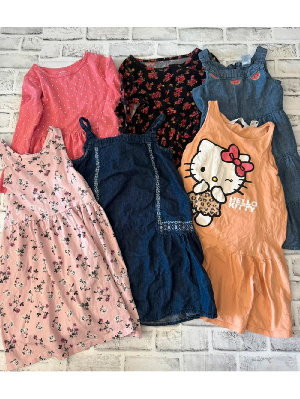 Lot of 6 girls dresses- various brands- size 6/7